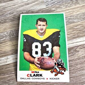 Topps 1969 Cowboys Football Card Mike Clark No 188
